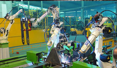 OTC robot multi machine cooperation ứng dụng thực tế