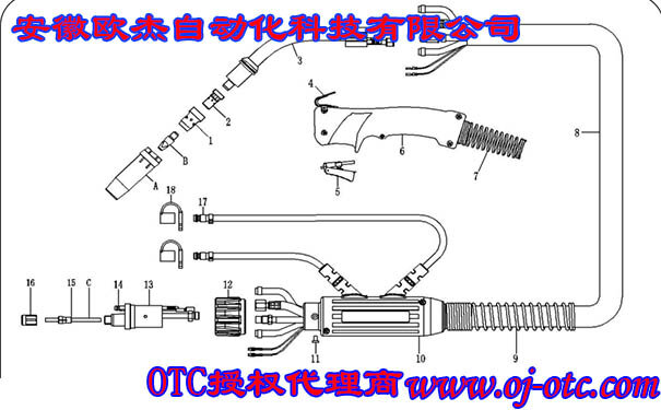 Mỏ hàn nhôm làm mát bằng nước OTC Mỏ hàn nhôm làm mát bằng nước OTC