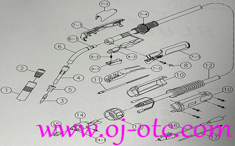 Mỏ hàn OTC BT3510V-30 - Sơ đồ tháo rời các bộ phận