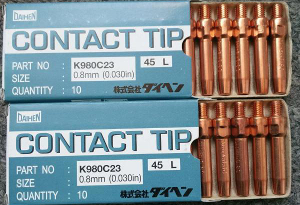 Đầu tiếp xúc OTC chính hãng K980C23 - Tip 0.8mm 45L